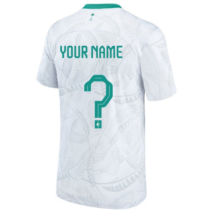 Niño Camiseta Arabia Saudita Su Nombre #0 Blanco 1ª Equipación 22-24 La Camisa Argentina