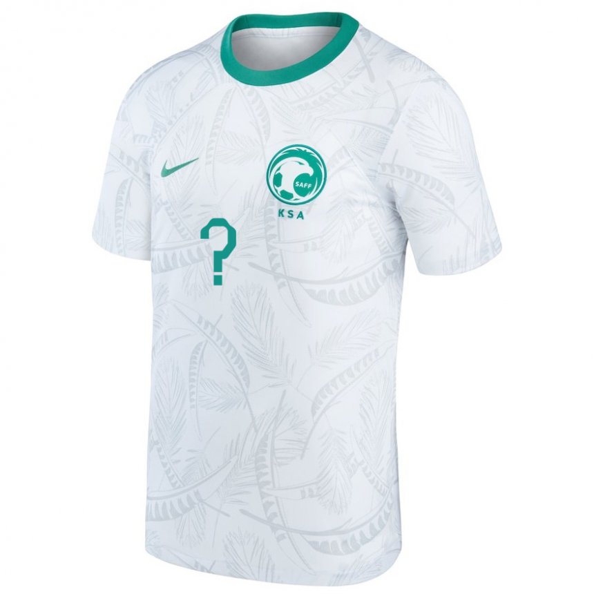 Niño Camiseta Arabia Saudita Su Nombre #0 Blanco 1ª Equipación 22-24 La Camisa Argentina