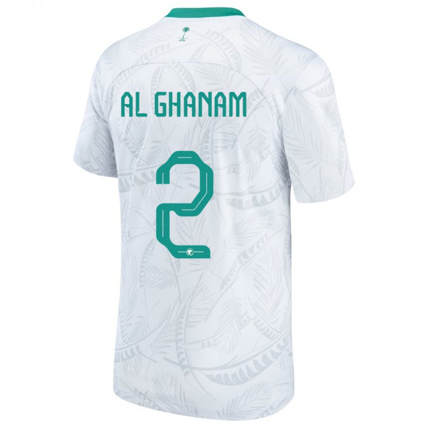 Niño Camiseta Arabia Saudita Sultan Al Ghanam #2 Blanco 1ª Equipación 22-24 La Camisa Argentina