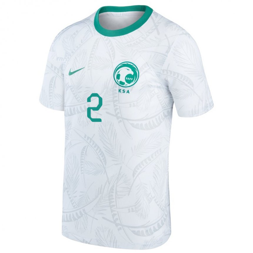 Niño Camiseta Arabia Saudita Sultan Al Ghanam #2 Blanco 1ª Equipación 22-24 La Camisa Argentina