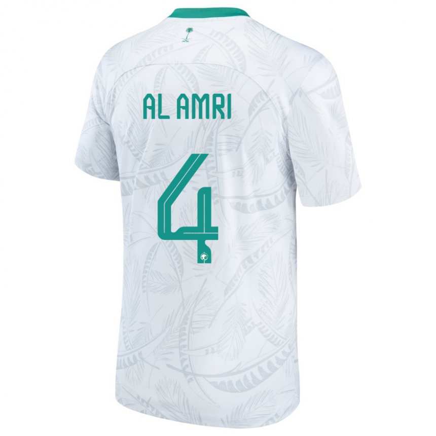 Niño Camiseta Arabia Saudita Abdulelah Al Amri #4 Blanco 1ª Equipación 22-24 La Camisa Argentina