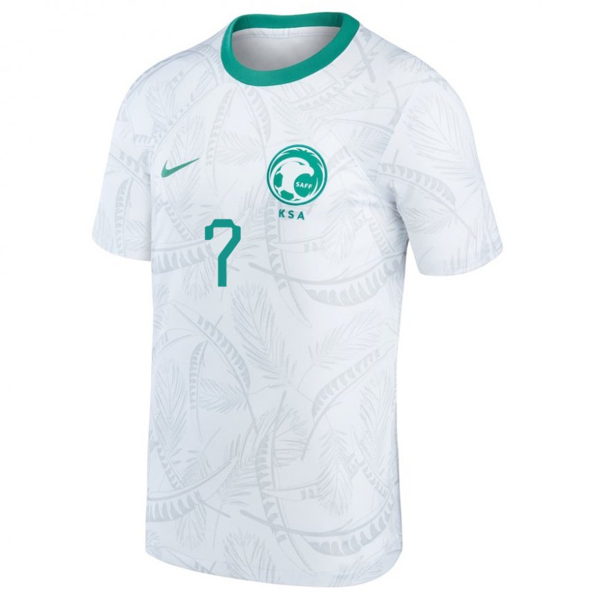 Niño Camiseta Arabia Saudita Salman Al Faraj #7 Blanco 1ª Equipación 22-24 La Camisa Argentina