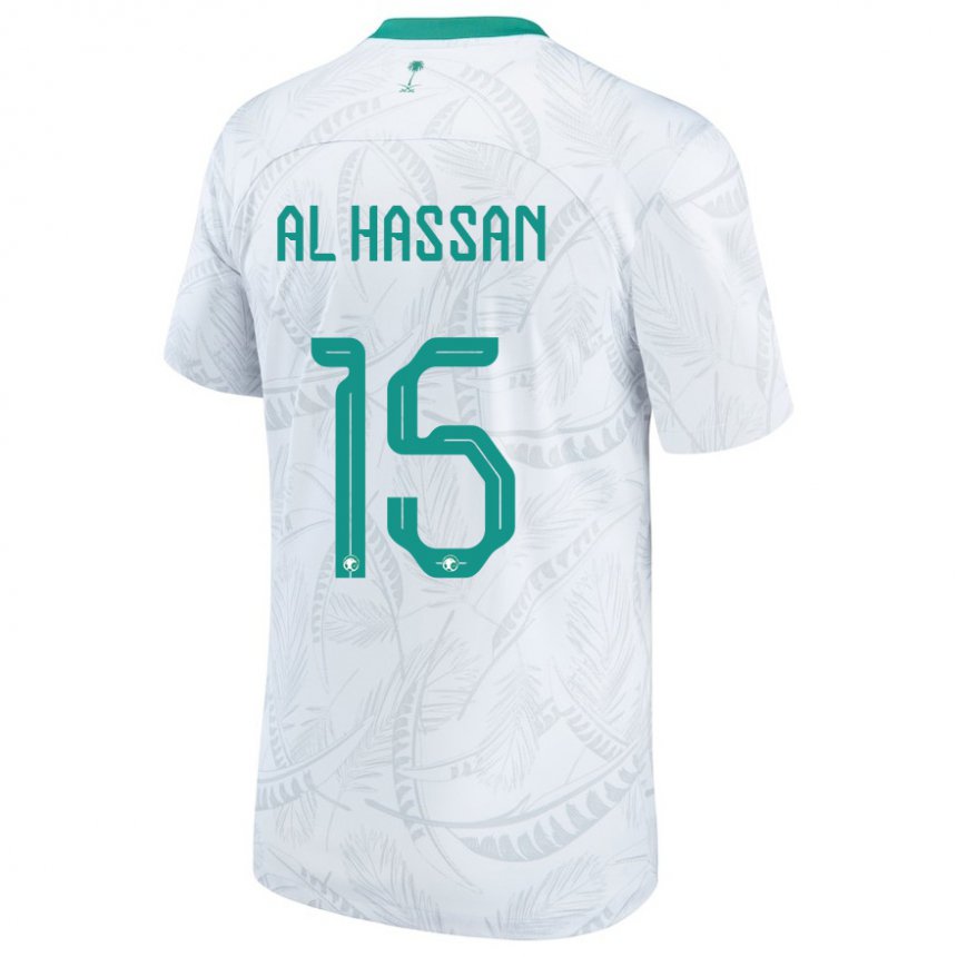 Niño Camiseta Arabia Saudita Ali Al Hassan #15 Blanco 1ª Equipación 22-24 La Camisa Argentina