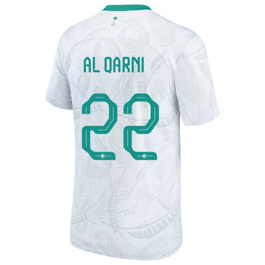 Niño Camiseta Arabia Saudita Fawaz Al Qarni #22 Blanco 1ª Equipación 22-24 La Camisa Argentina