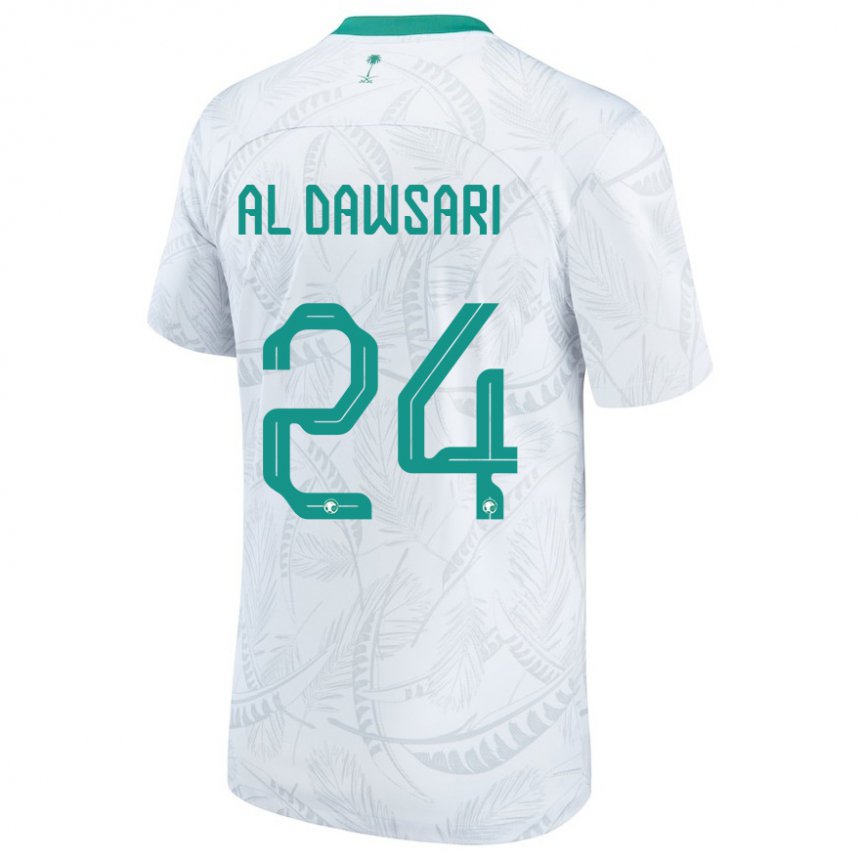 Niño Camiseta Arabia Saudita Nasser Al Dawsari #24 Blanco 1ª Equipación 22-24 La Camisa Argentina