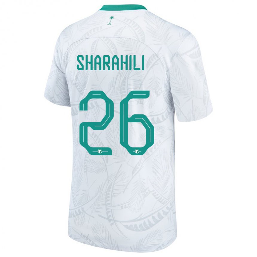 Niño Camiseta Arabia Saudita Riyadh Sharahili #26 Blanco 1ª Equipación 22-24 La Camisa Argentina