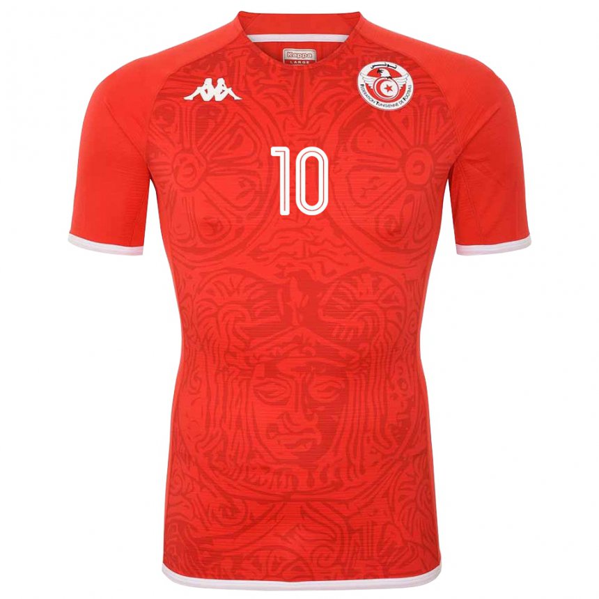 Niño Camiseta Túnez Wahbi Khazri #10 Rojo 1ª Equipación 22-24 La Camisa Argentina