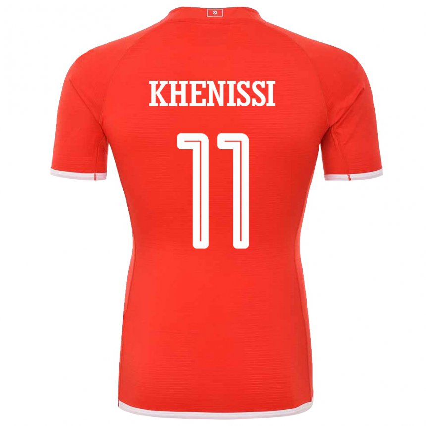 Niño Camiseta Túnez Taha Yassine Khenissi #11 Rojo 1ª Equipación 22-24 La Camisa Argentina