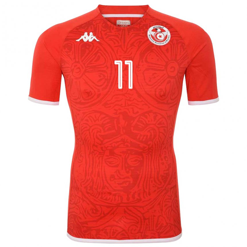 Niño Camiseta Túnez Taha Yassine Khenissi #11 Rojo 1ª Equipación 22-24 La Camisa Argentina