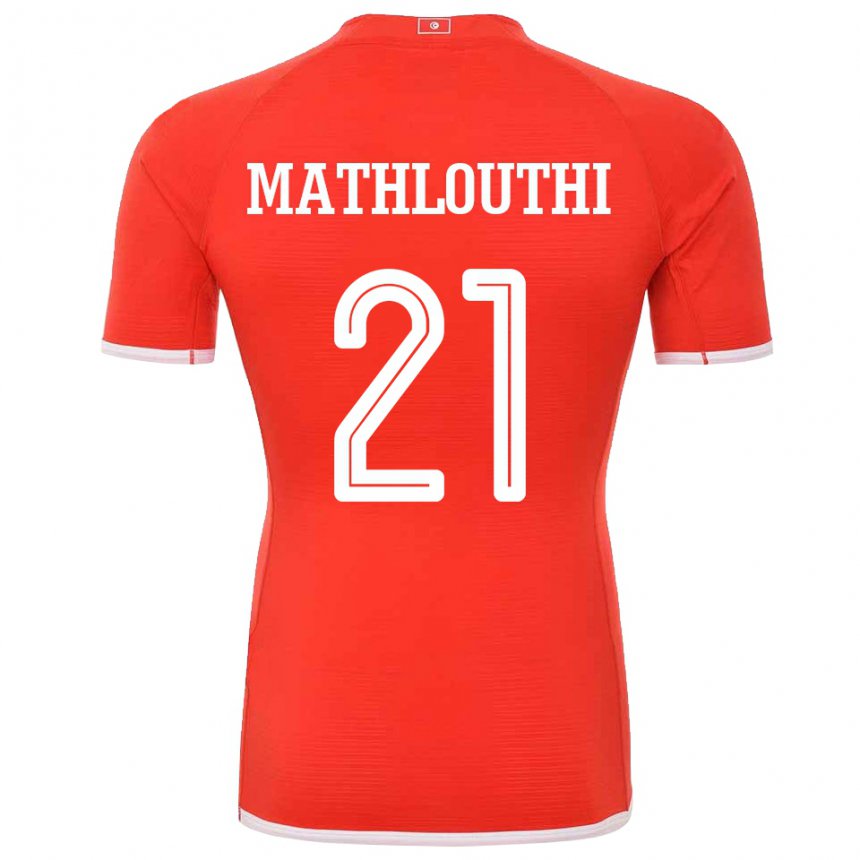 Niño Camiseta Túnez Hamza Mathlouthi #21 Rojo 1ª Equipación 22-24 La Camisa Argentina