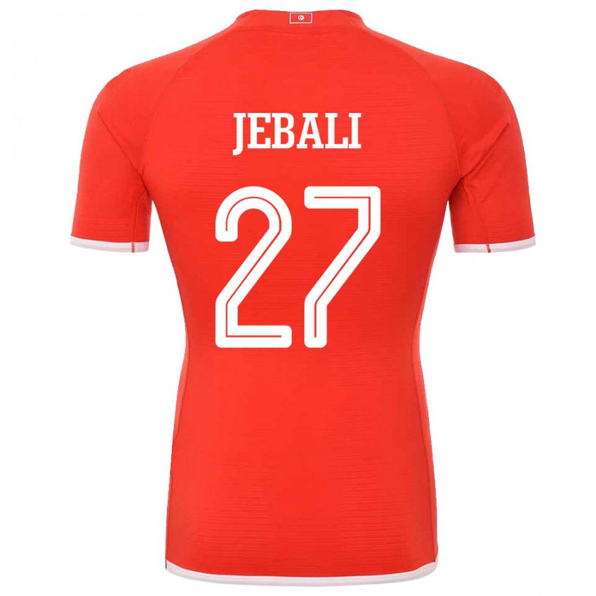 Niño Camiseta Túnez Issam Jebali #27 Rojo 1ª Equipación 22-24 La Camisa Argentina