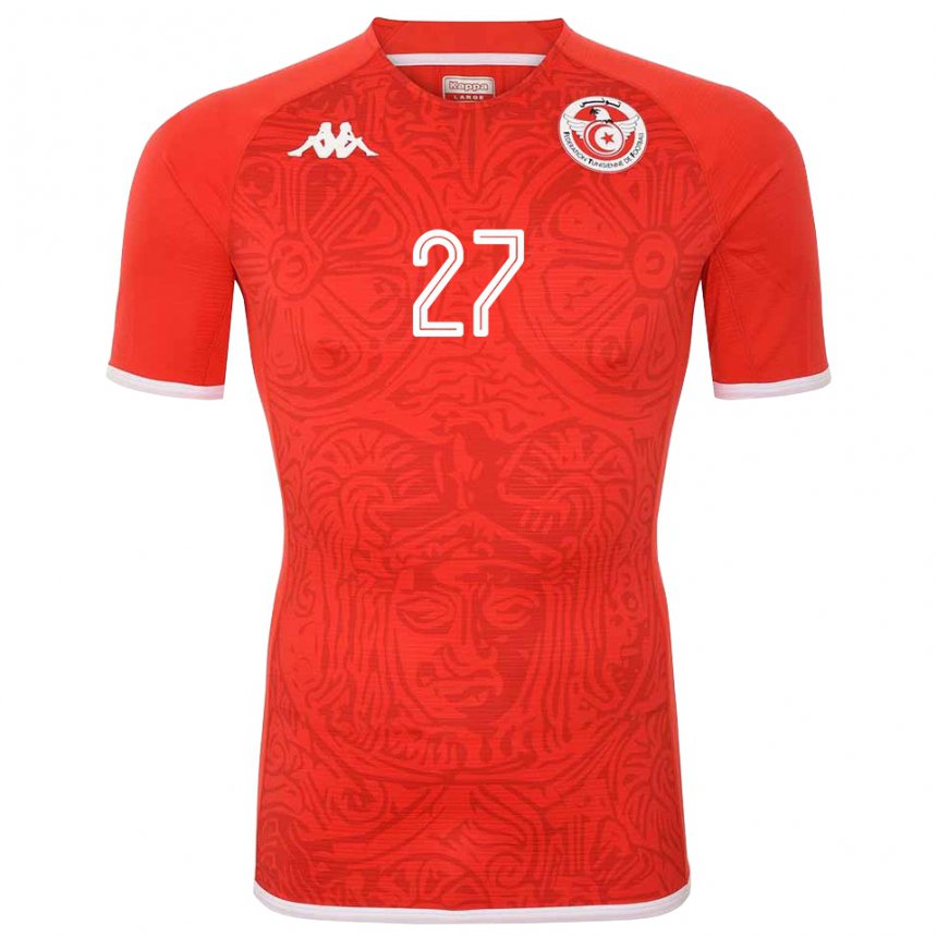 Niño Camiseta Túnez Issam Jebali #27 Rojo 1ª Equipación 22-24 La Camisa Argentina