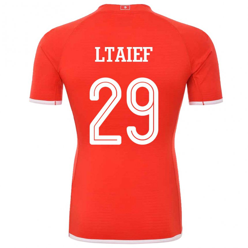 Niño Camiseta Túnez Sayfallah Ltaief #29 Rojo 1ª Equipación 22-24 La Camisa Argentina