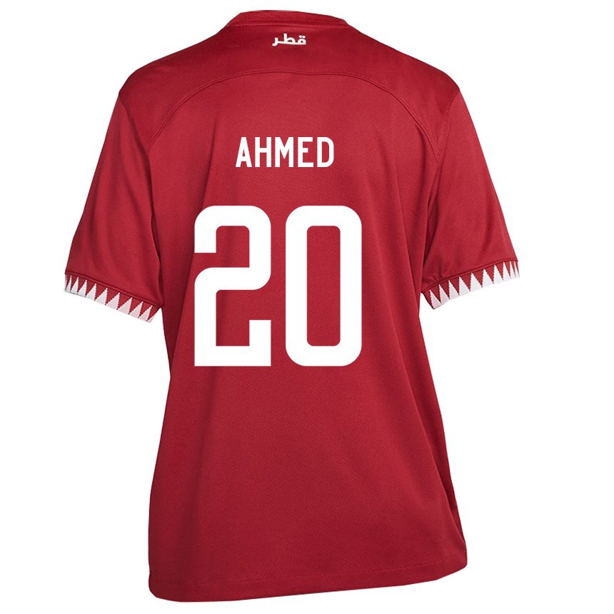 Niño Camiseta Catar Ahmed Fadel Hasaba #20 Granate 1ª Equipación 22-24 La Camisa Argentina