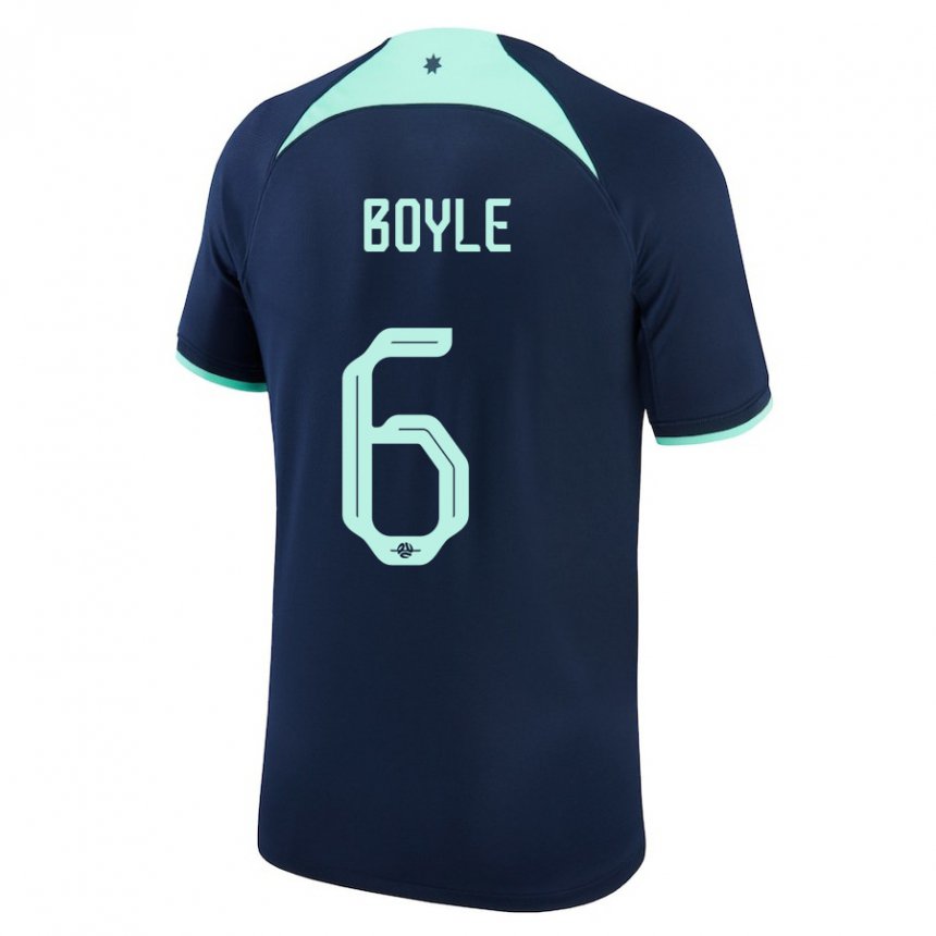 Niño Camiseta Australia Martin Boyle #6 Azul Oscuro 2ª Equipación 22-24 La Camisa Argentina