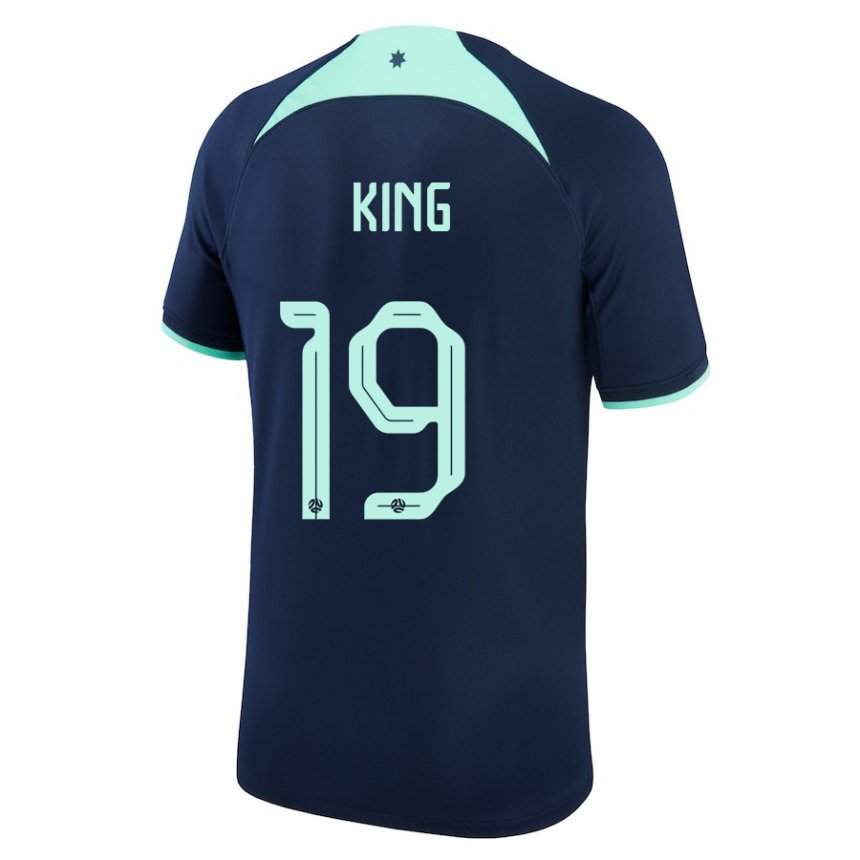 Niño Camiseta Australia Joel King #19 Azul Oscuro 2ª Equipación 22-24 La Camisa Argentina