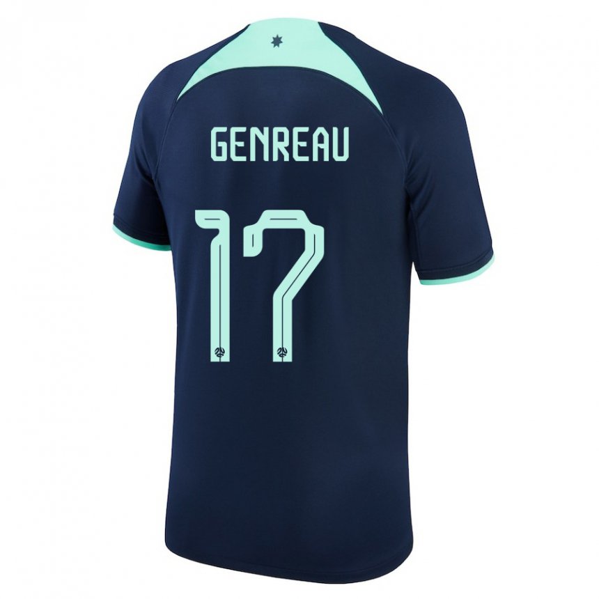 Niño Camiseta Australia Denis Genreau #17 Azul Oscuro 2ª Equipación 22-24 La Camisa Argentina