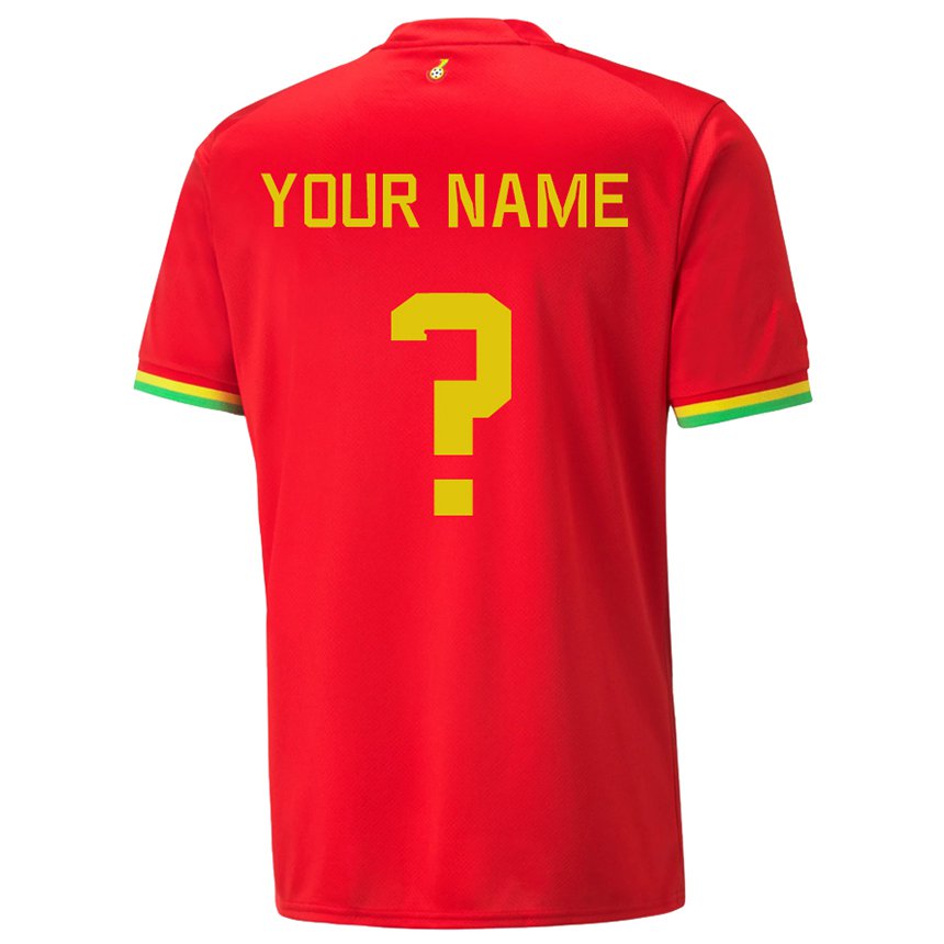 Niño Camiseta Ghana Su Nombre #0 Rojo 2ª Equipación 22-24 La Camisa Argentina