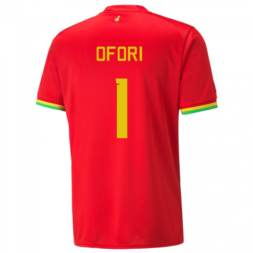 Niño Camiseta Ghana Richard Ofori #1 Rojo 2ª Equipación 22-24 La Camisa Argentina