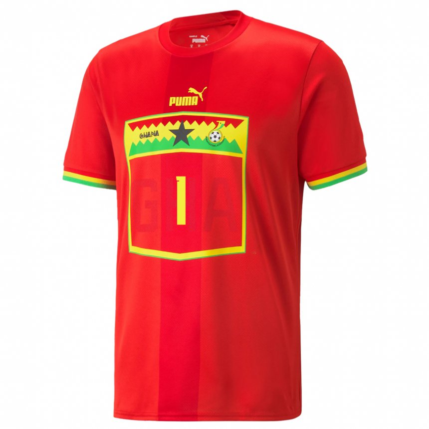 Niño Camiseta Ghana Richard Ofori #1 Rojo 2ª Equipación 22-24 La Camisa Argentina