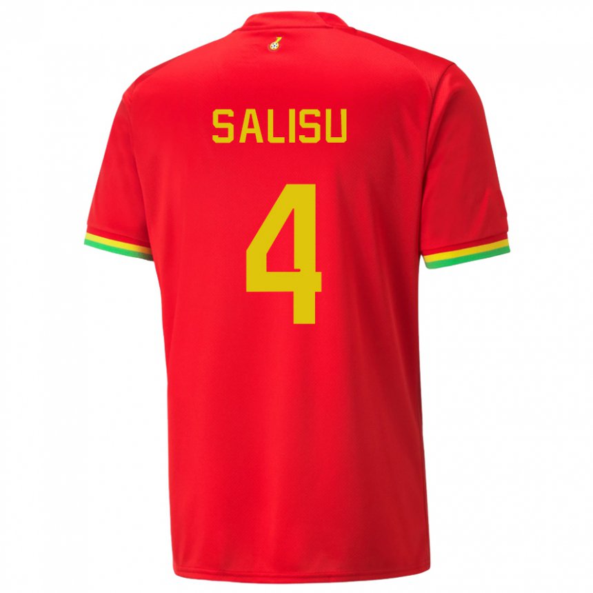 Niño Camiseta Ghana Mohammed Salisu #4 Rojo 2ª Equipación 22-24 La Camisa Argentina