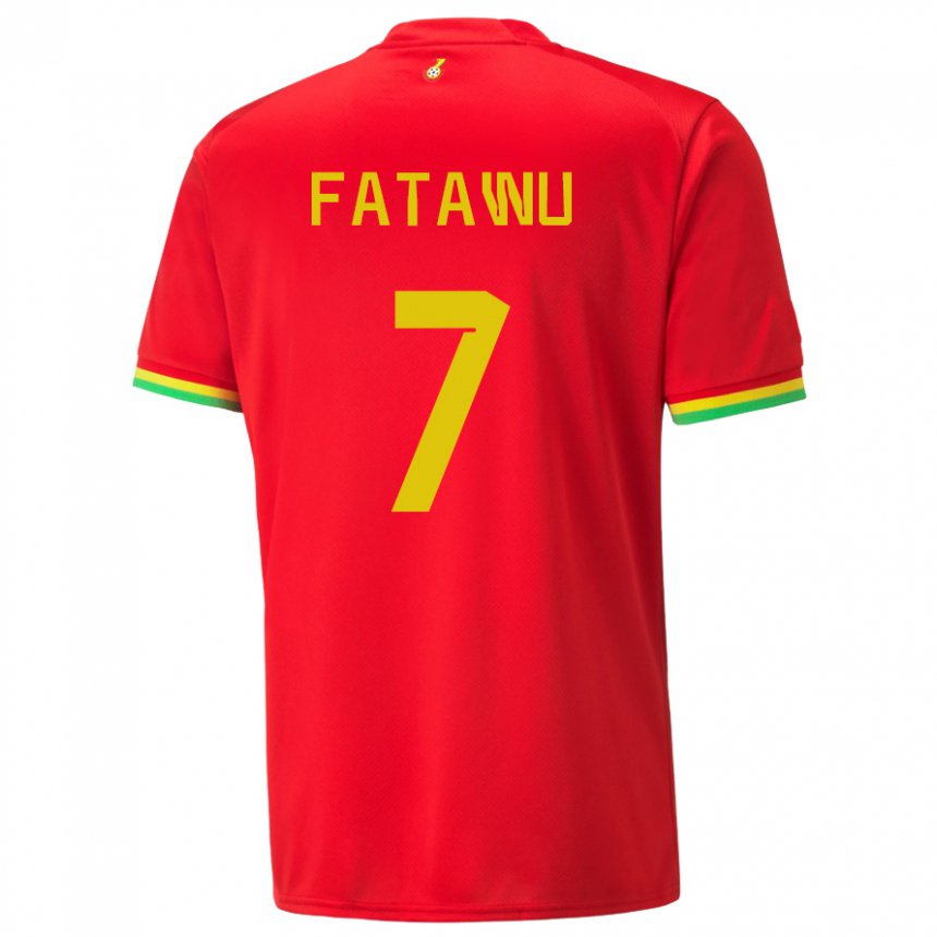 Niño Camiseta Ghana Issahaku Fatawu #7 Rojo 2ª Equipación 22-24 La Camisa Argentina