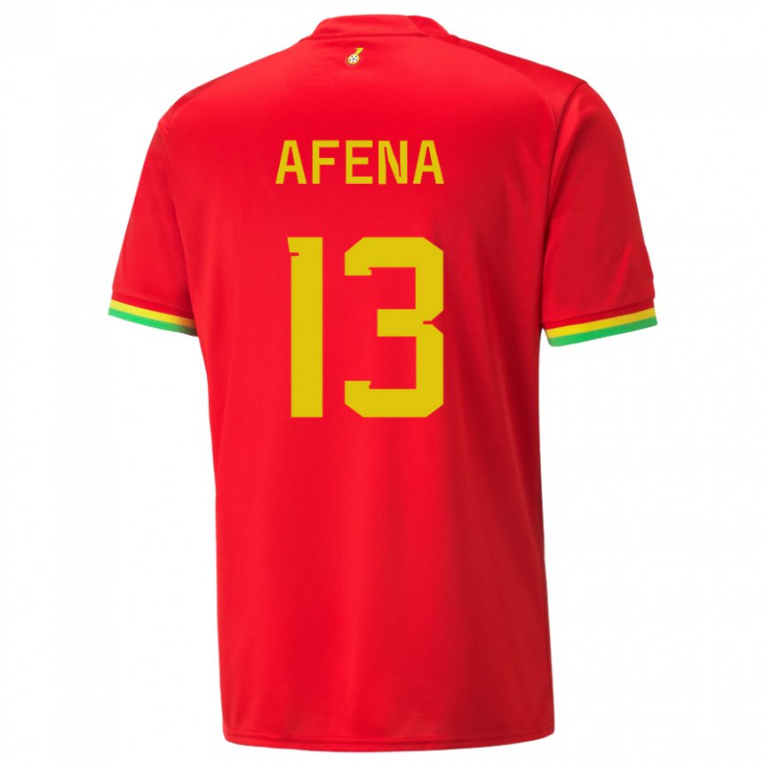 Niño Camiseta Ghana Felix Afena-gyan #13 Rojo 2ª Equipación 22-24 La Camisa Argentina