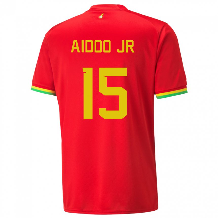 Niño Camiseta Ghana Joseph Aidoo #15 Rojo 2ª Equipación 22-24 La Camisa Argentina