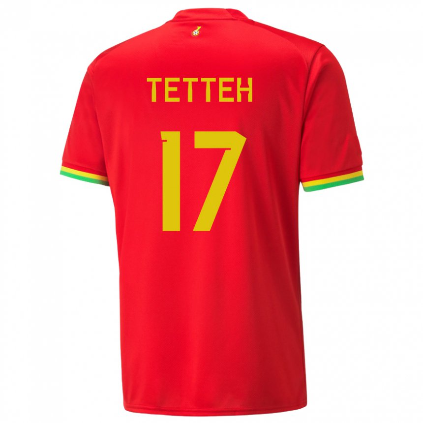 Niño Camiseta Ghana Benjamin Tetteh #17 Rojo 2ª Equipación 22-24 La Camisa Argentina