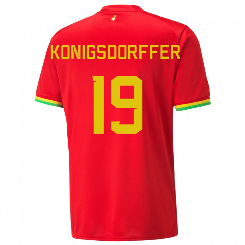 Niño Camiseta Ghana Ransford-yeboah Konigsdorffer #19 Rojo 2ª Equipación 22-24 La Camisa Argentina