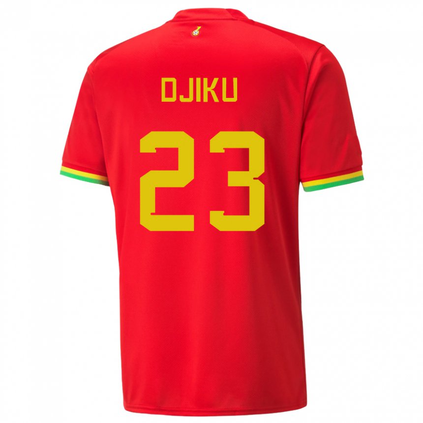 Niño Camiseta Ghana Alexander Djiku #23 Rojo 2ª Equipación 22-24 La Camisa Argentina