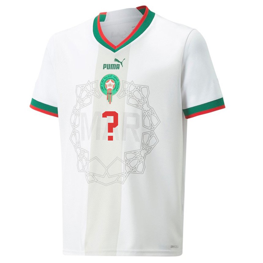 Niño Camiseta Marruecos Su Nombre #0 Blanco 2ª Equipación 22-24 La Camisa Argentina