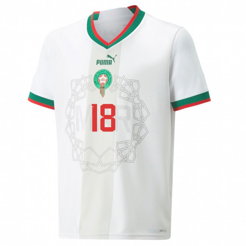 Niño Camiseta Marruecos Amine Harit #18 Blanco 2ª Equipación 22-24 La Camisa Argentina