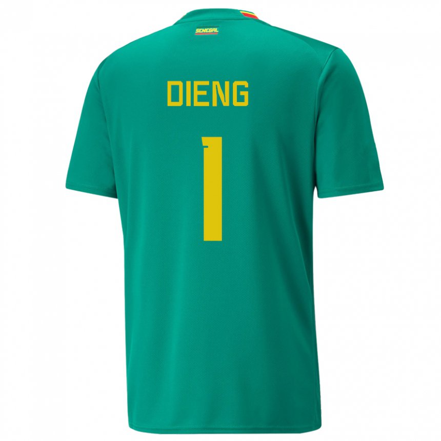 Niño Camiseta Senegal Timothy Dieng #1 Verde 2ª Equipación 22-24 La Camisa Argentina