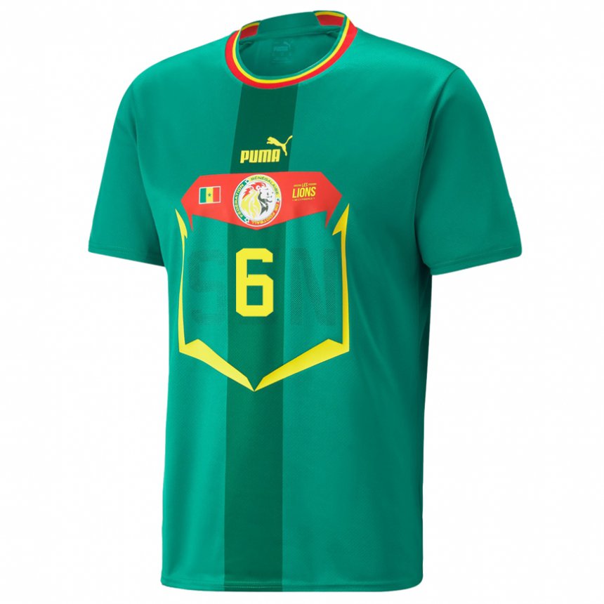 Niño Camiseta Senegal Nampalys Mendy #6 Verde 2ª Equipación 22-24 La Camisa Argentina
