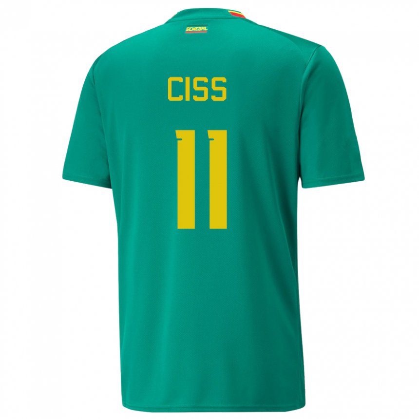 Niño Camiseta Senegal Pathe Ciss #11 Verde 2ª Equipación 22-24 La Camisa Argentina