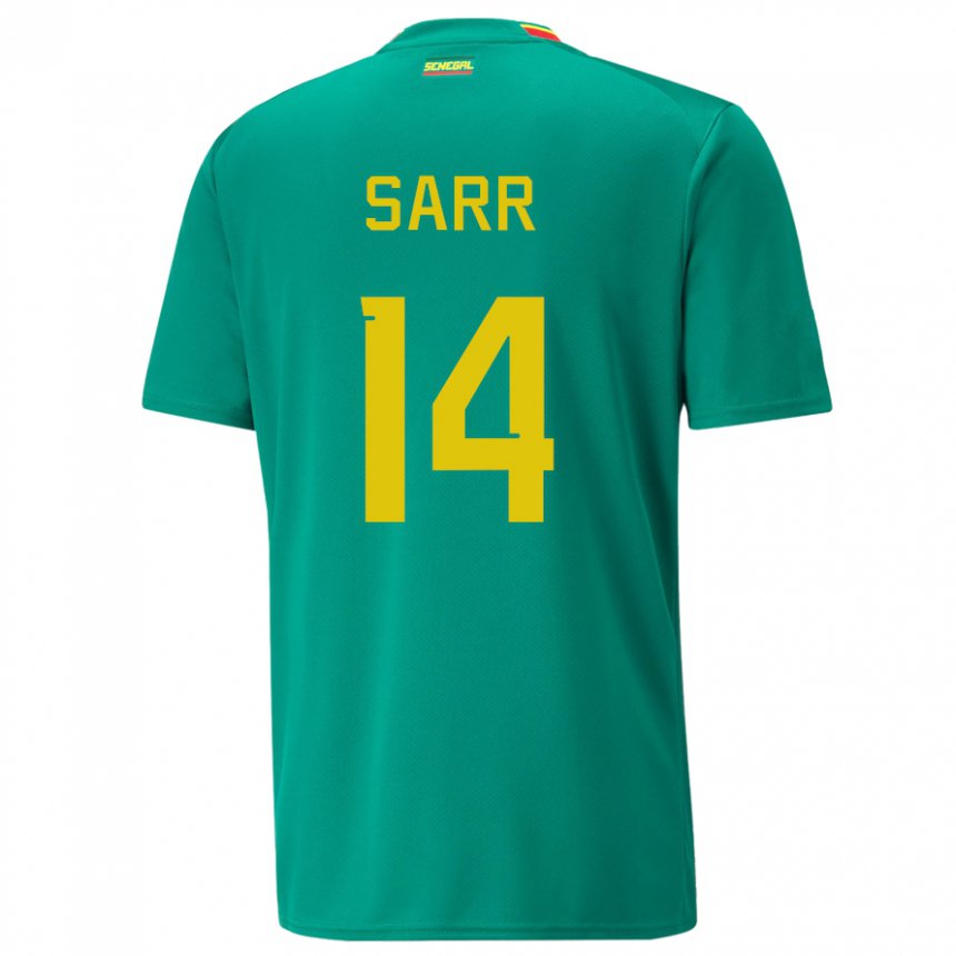 Niño Camiseta Senegal Pape Sarr #14 Verde 2ª Equipación 22-24 La Camisa Argentina