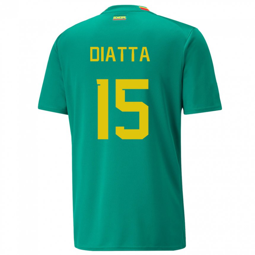 Niño Camiseta Senegal Krepin Diatta #15 Verde 2ª Equipación 22-24 La Camisa Argentina