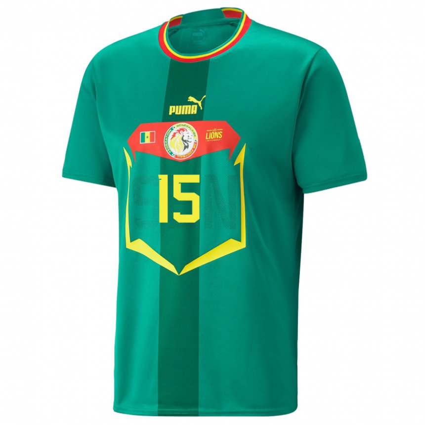 Niño Camiseta Senegal Krepin Diatta #15 Verde 2ª Equipación 22-24 La Camisa Argentina