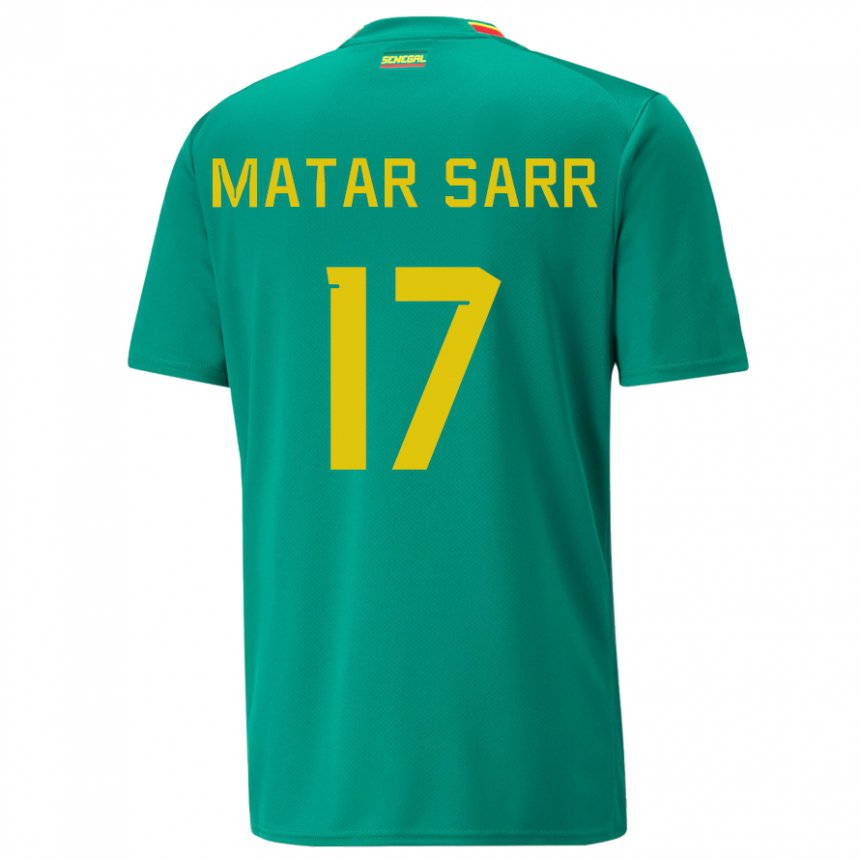 Niño Camiseta Senegal Pape Matar Sarr #17 Verde 2ª Equipación 22-24 La Camisa Argentina