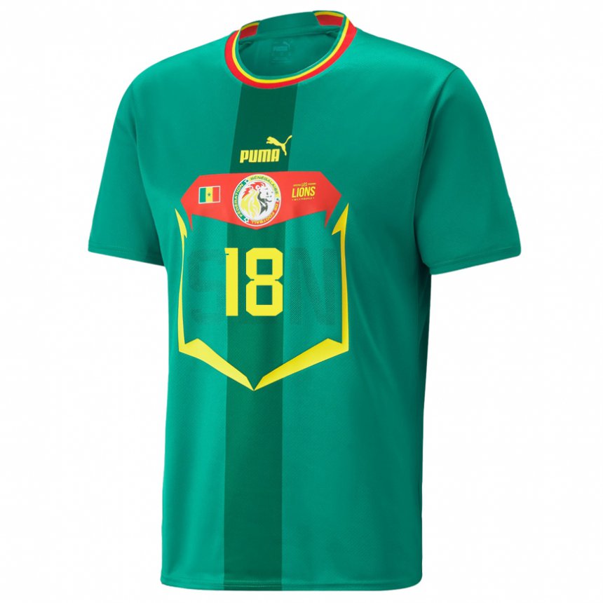 Niño Camiseta Senegal Ismaila Sarr #18 Verde 2ª Equipación 22-24 La Camisa Argentina