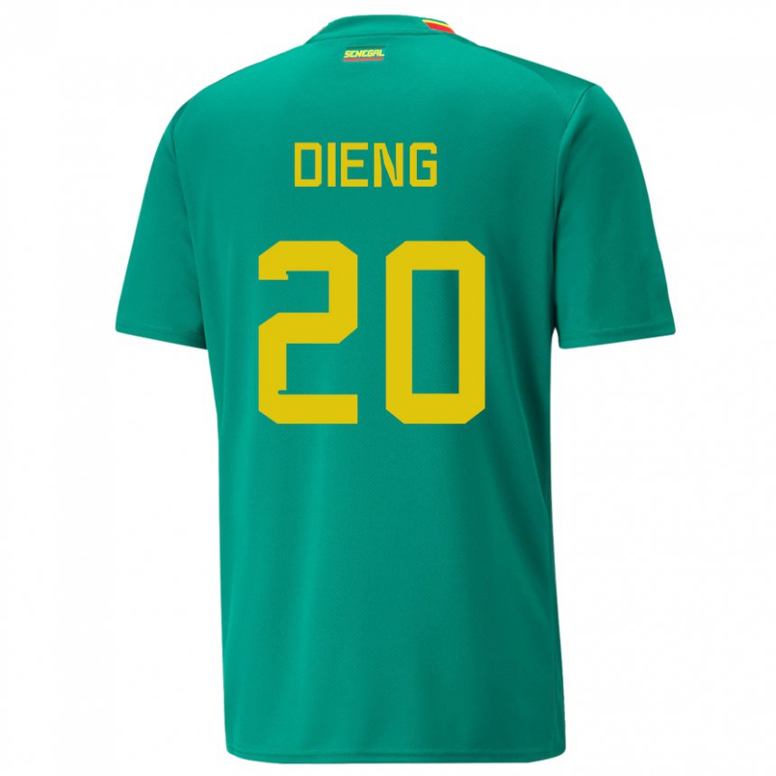 Niño Camiseta Senegal Bamba Dieng #20 Verde 2ª Equipación 22-24 La Camisa Argentina