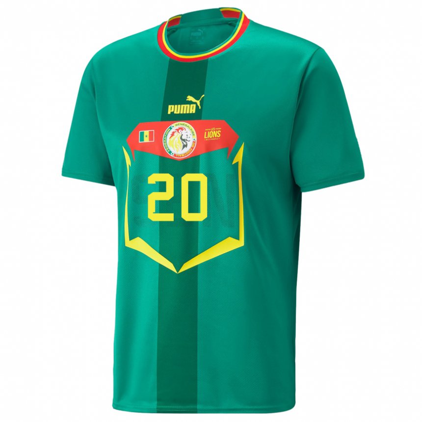 Niño Camiseta Senegal Bamba Dieng #20 Verde 2ª Equipación 22-24 La Camisa Argentina