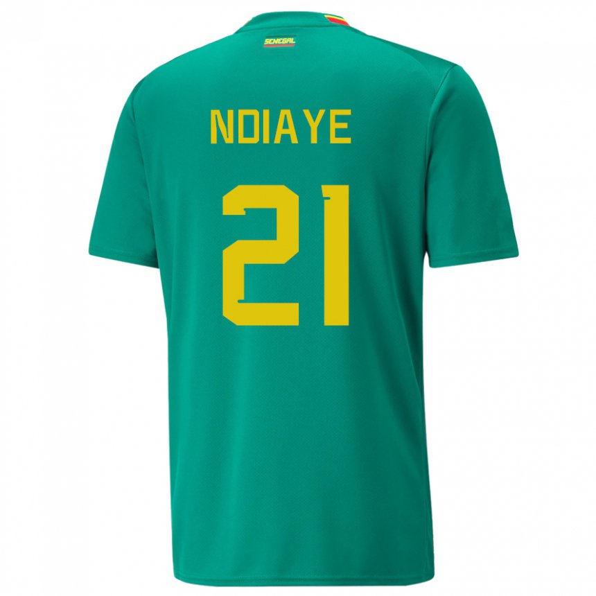 Niño Camiseta Senegal Iliman Ndiaye #21 Verde 2ª Equipación 22-24 La Camisa Argentina