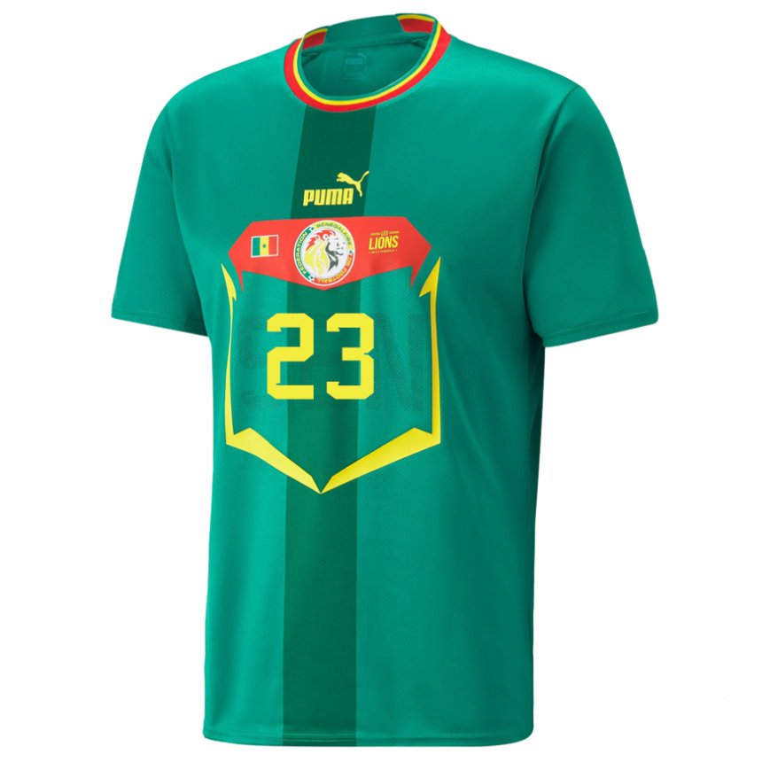 Niño Camiseta Senegal Alfred Gomis #23 Verde 2ª Equipación 22-24 La Camisa Argentina