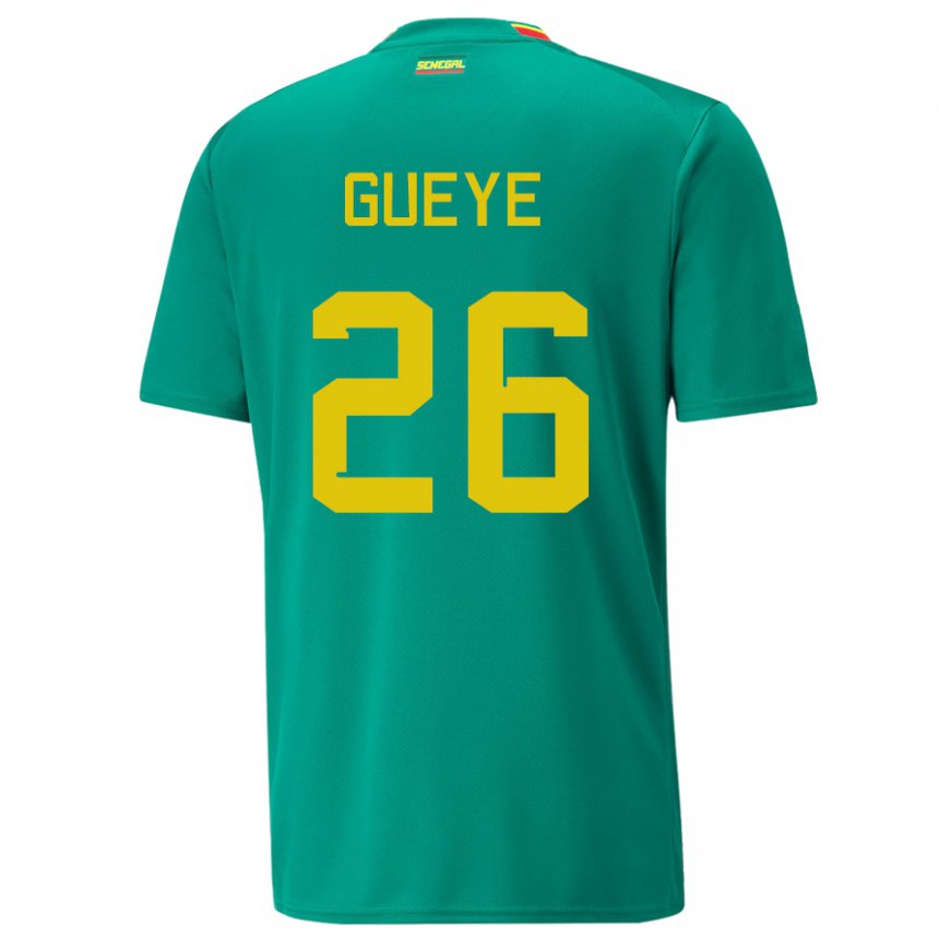 Niño Camiseta Senegal Pape Gueye #26 Verde 2ª Equipación 22-24 La Camisa Argentina