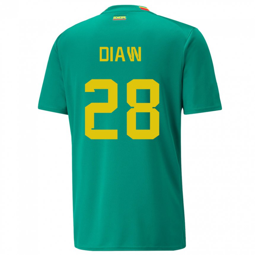 Niño Camiseta Senegal Mory Diaw #28 Verde 2ª Equipación 22-24 La Camisa Argentina