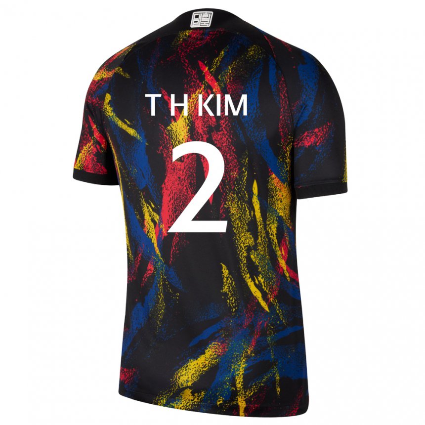 Niño Camiseta Corea Del Sur Tae-hwan Kim #2 Multicolores 2ª Equipación 22-24 La Camisa Argentina