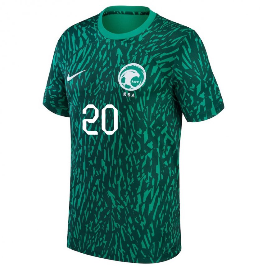 Niño Camiseta Arabia Saudita Haroune Camara #20 Verde Oscuro 2ª Equipación 22-24 La Camisa Argentina