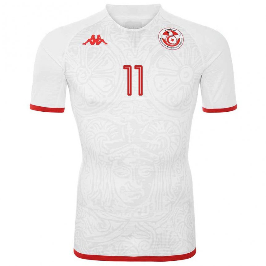 Niño Camiseta Túnez Taha Yassine Khenissi #11 Blanco 2ª Equipación 22-24 La Camisa Argentina